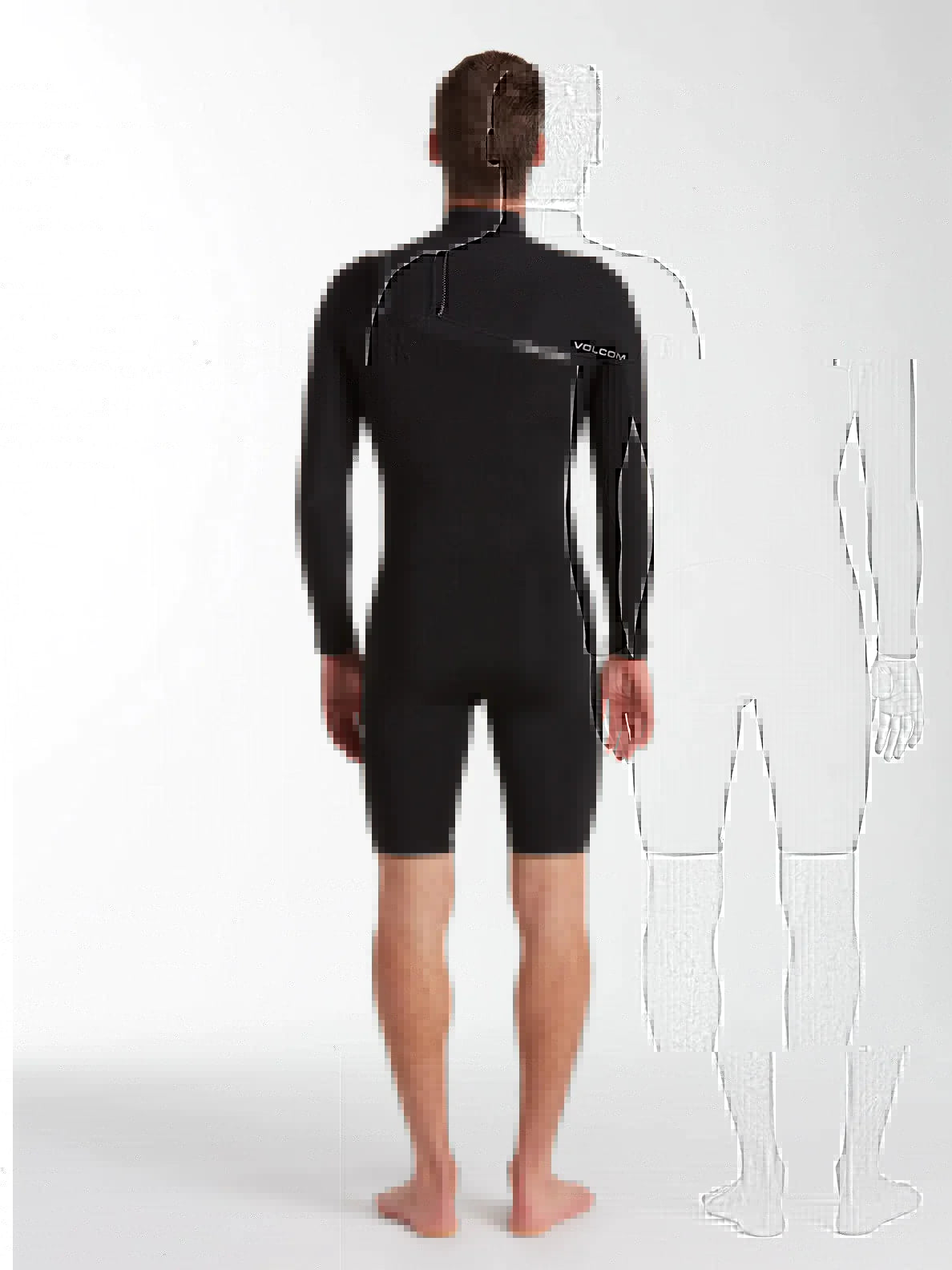 2/2mm Long Sleeve Spring Chest Zip Wetsuit - Mens Wetsuit - Black - firstmasonicdistrict