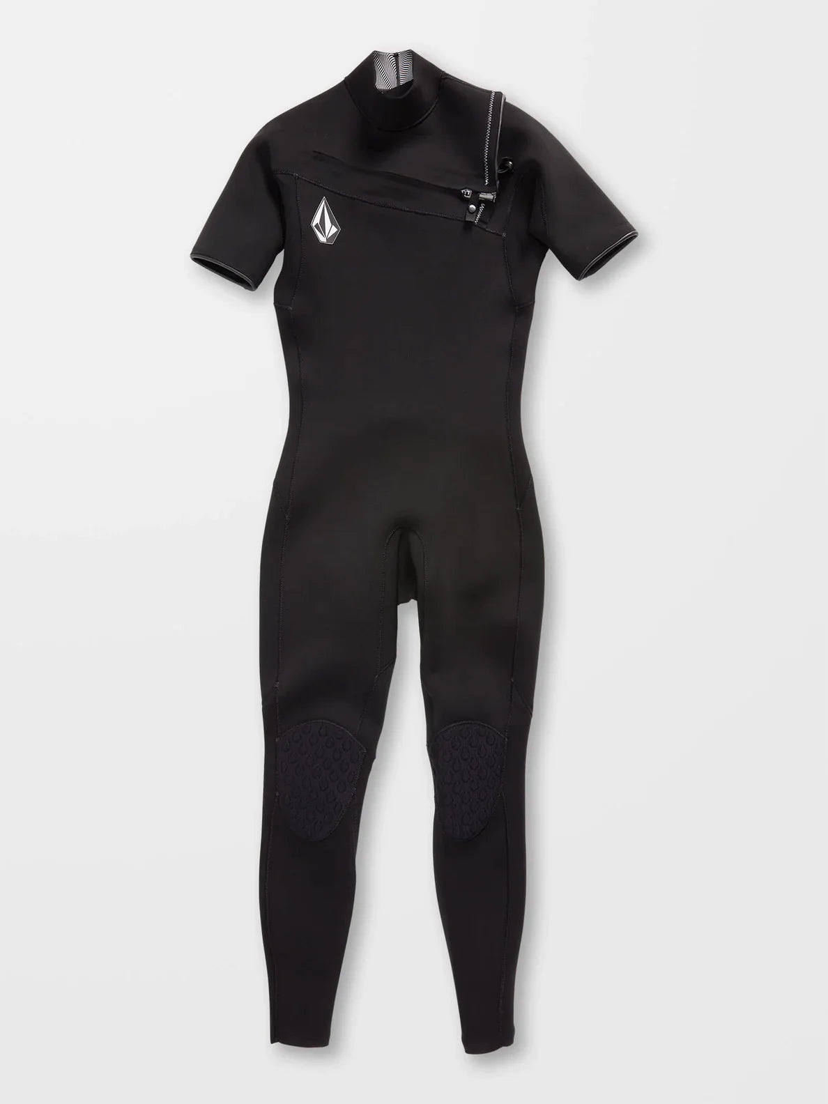 2/2mm Short Sleeve Chest Zip Full Wetsuit - Mens Wetsuit - Black - firstmasonicdistrict